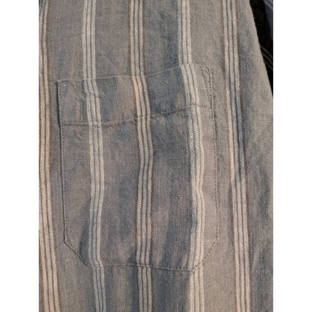 MATE The Label Organic Linen Shirt Dress Oversized Medium NWT Maxi Stripe - Picture 2 of 6